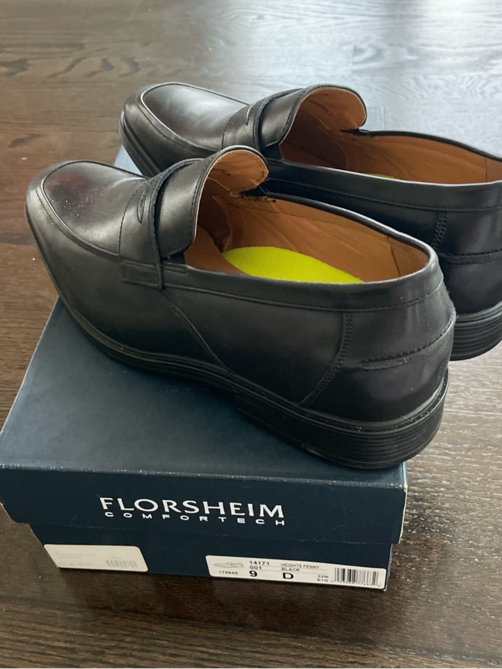 Florsheim Black Leather Penny Loafers